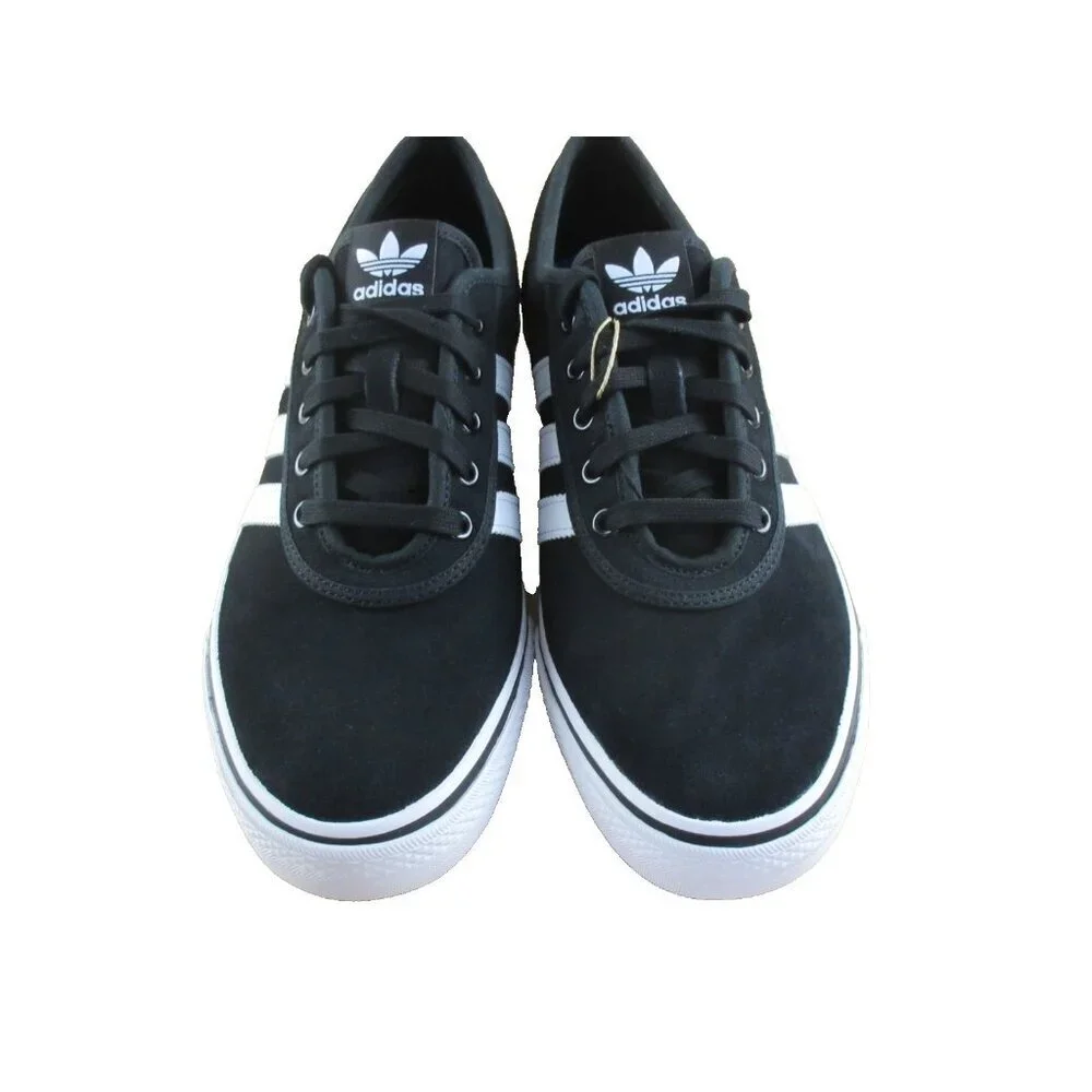 Adidas Men's Adi Ease Classic Skate Shoes Core Black White Striped Size 9.5 NIB
